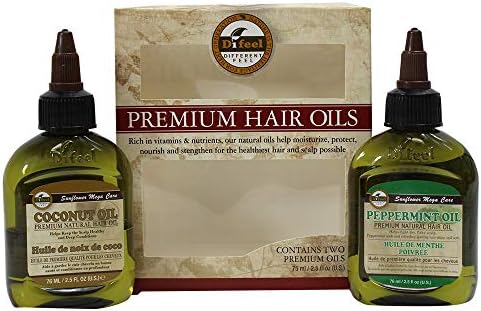 Difeel Premium Natural Hair Oil Coconut Oil And Peppermint Oil