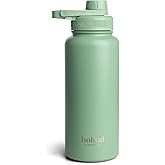Smartshake Bohtal 960ml/32 oz Insulated Water Bottle, Durable Stainless Steel Water Bottle, Leak Proof Water Bottle, Keep Drinks Hot for 6 Hours, Cold for 12 Hours, BPA-Free, Leak-Proof Lid - Green