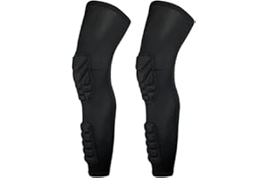 Knee Compression Pads Long Leg Sleeve Brace Protection for Basketball, Football, Volleyball, Knee Brace Shin Guard Soft Padde