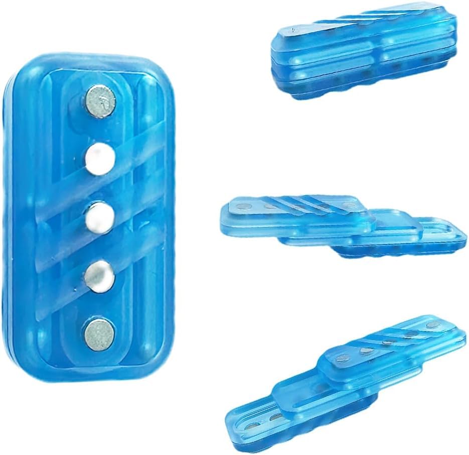 OBEST Fidget Slider Toys PMMA Slider Block Push Slider 3D Non-Slip Surface EDC Fidget Toys for ADHD Focus Anxiety Autism Stress Relief Desk Toys Magnetic Slider Fidget Toys Sensory Toy