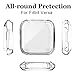 Haojavo Screen Protector Case for Fitbit Versa, Soft TPU Slim Fit Full Cover Screen Protector for Fitbit Versa Smartwatch Bands Accessories