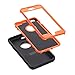 AICase iPhone 6 Plus Case,iPhone 6S Plus Case,[Heavy Duty] [Full Body] Built-in Screen Protector Tough 4 in 1 Rugged Shockproof Cover for Apple iPhone 6 Plus / 6S Plus (Black/Orange)