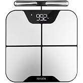 Smart Scale for Body Weight with Handle, 8-Electrode Full Body Composition Analyzer with BMI, Body Fat, Muscle Mass, 57 Metrics, Accurate Bluetooth Digital Scale for Home Gym, Women &amp; Men
