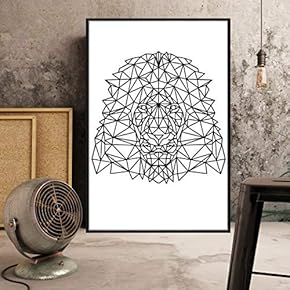 Floating Framed for Living Room Bedroom Geometric Flowers for