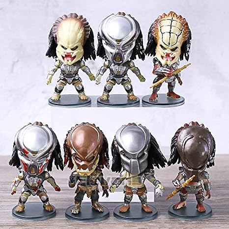 Amazon ゴシック プレデター Q バージョンコンクリートジャングルシティーハンター長老傷跡ウルフプレデターミニ Pvc フィギュアおもちゃ 7 ピース セット 赤ちゃん 幼児のおもちゃ ホビー