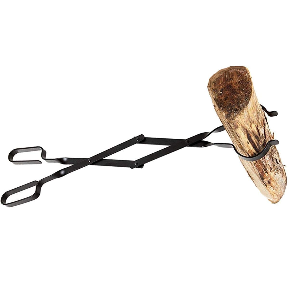 Log Grabber Fireplace Claw Tongs Firewood Turner Heavy Duty Tool Rubber