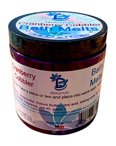 Cranberry Cobbler Scented Bath Melts, Skin Softening and Great Smelling, By Diva Stuff