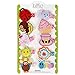 Bundle Monster 10 pc Baby Girls Multicolor Embroidered Design Soft Fabric Hair Clip Accessories - Set 2: Adorable Angel