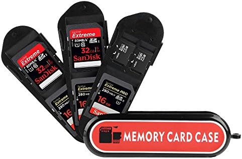 7 Slots Memory Card Carrying Case Holder Storage Organizer - Swiss Army Knife Type Design - Fits 5x SD, 2x Micro SD