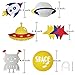 Finseng Solar System Outer Space Rocket Alien Banner Garland for Birthday Party Baby Shower Supplies Decorations