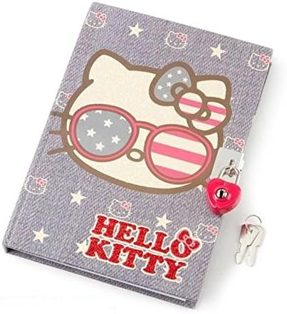 Hello Kitty Sunglasses Stars Stripes American Americana Girls Diary w/Lock New