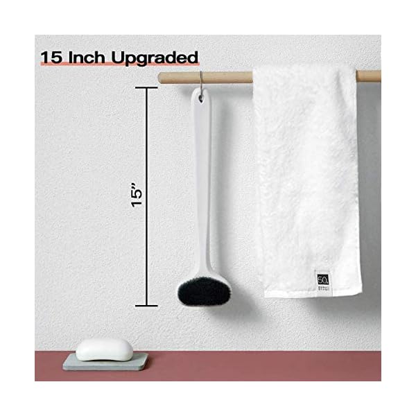 Surlees-Back-Scrubber-for-Shower-for-Men-Women-Elderly-Bath-Brush-Body-Brush-15-Orange Surlees Back Scrubber for Shower for Men Women Elderly, Bath Brush, Body Brush (15'', Orange)