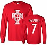 Tcamp Portugal Soccer Shirt Cristiano Ronaldo #7 Jersey Men's Long Sleeve T-Shirt