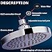 Shower Head - LIMITED TIME SALE - Rainfall High Pressure 6” - Rain High Flow Fixed Luxury Chrome Showerhead - Removable Water Restrictor - For the Best Relaxation and Spa