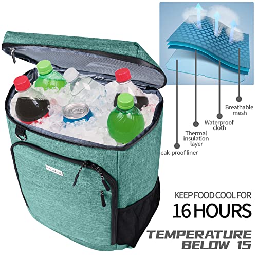 BAGLHER Cooler Backpack, 30 Can Insulated Backpack Cooler Leak Proof