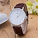 NYKKOLA Vintage Design Leather Band Analog Alloy Quartz Wrist Watch (Brown)