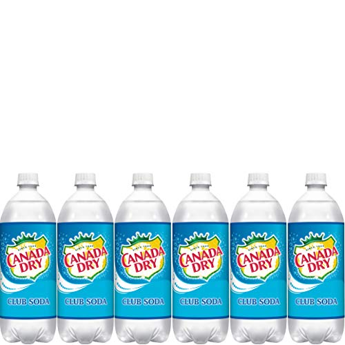 Canada Dry Club Soda, Sparkling Seltzer Water, 33.8oz Bottle (Pack of 6