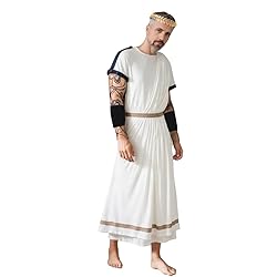 KrzyRoom Mens Ancient Greek Gods Toga Roman Senator