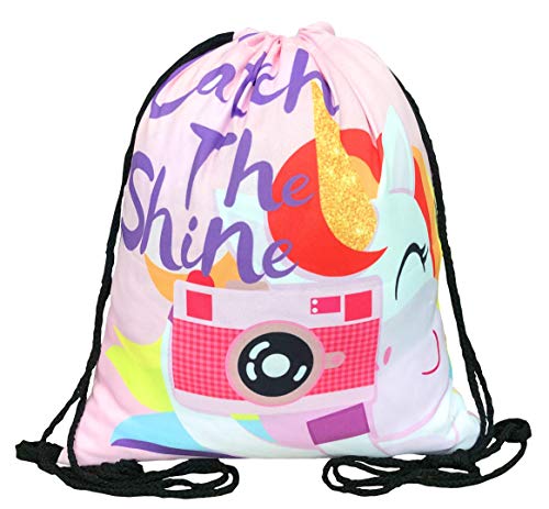 3 Unicorn+Gifts+Girls+Drawstring+Backpack