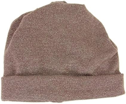 Jane Tran Women's Urban Twisted Slouch Beanie Hat in Lurex &amp; Cocoa Beige