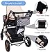 Lekebaby Arrow Print Grey Universal Stroller Organizer Accessory with Cup Holders, 7 Compartments, Grey