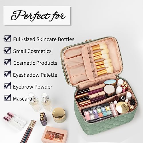 OCHEAL Makeup Bag, Double layer Cosmetic Cases Travel Makeup