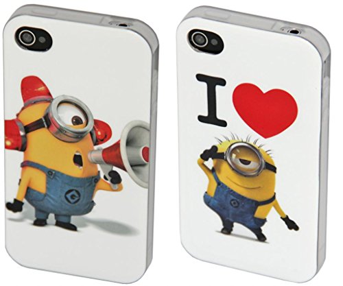 Pack of 2 Huaxia Datacom Cute Despicable Me Minions TPU Soft Shell Case for Apple iPhone 4 4S Phone Cover