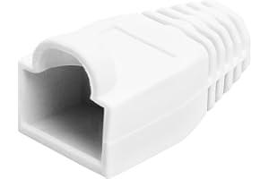 RJ45 Color Coded Strain Relief Boots 50pcs - White