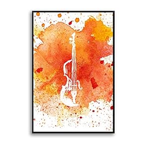 Framed Canvas Home Artwork Decoration Watercolor Canvas Wall Art for Living Room, Bedroom - 16x24 inches