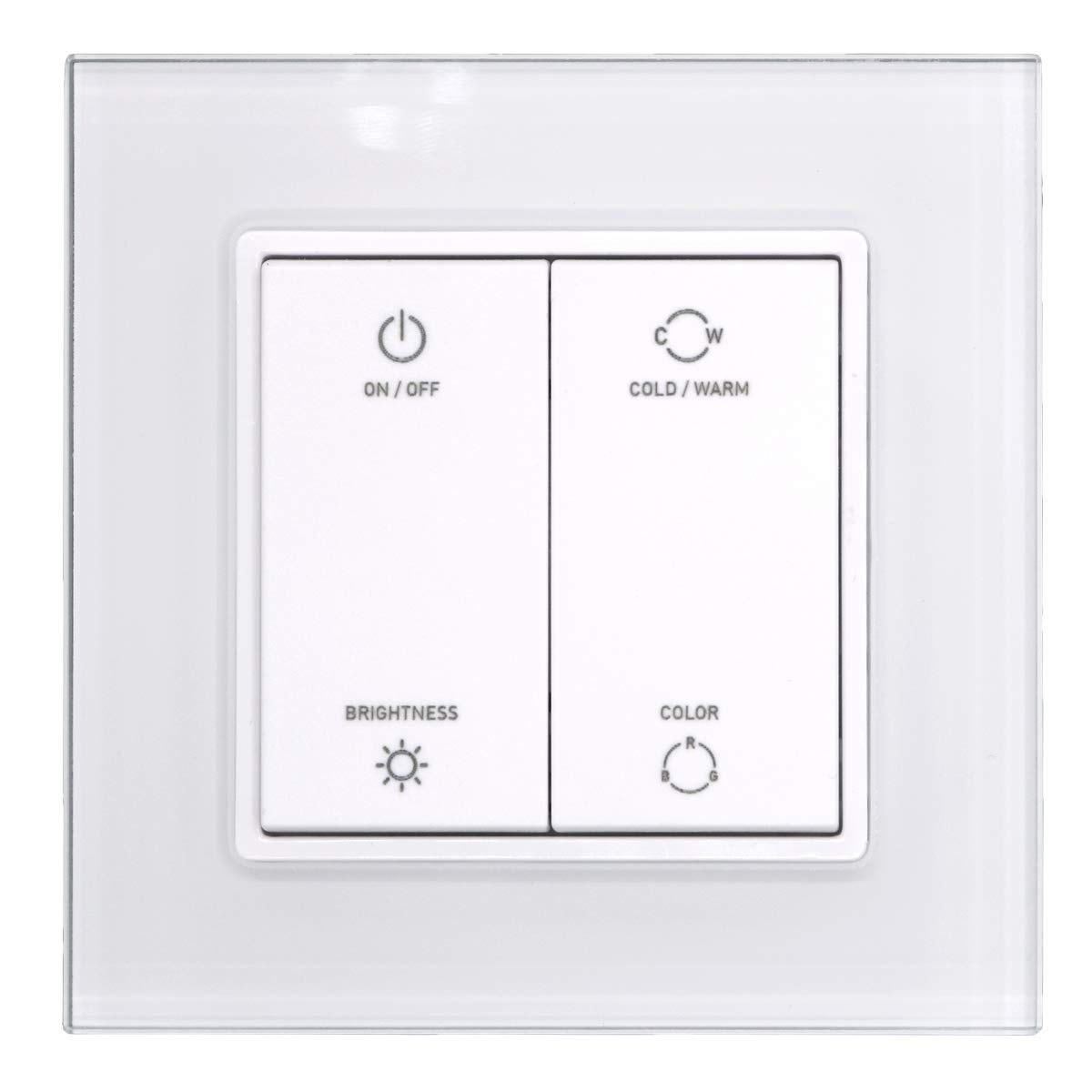 iluminize Zigbee 3.0 Wall Dimmer with Touchlink for White CCT and RGB LEDs 4 Buttons 1 Zone (for White LEDs)