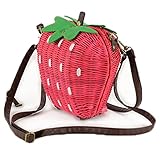 FTSUCQ Strawberry Handmade Crochet Straw Woven
