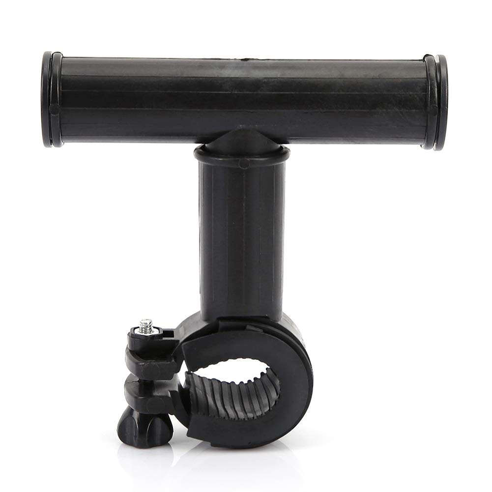 VGEBY Bike Handlebar Extender, Bicycle Tube Extender, O-shaped Mount Bracket, Black, Compact, Phone & Flashlight Holder