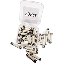 10pcs Glass Tube Fuses 5x20mm - T315mA Slow Blow 250V (0.315A)