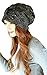 Qunson Womens Lace Flower Beanie Hat Cap Turban (Black)