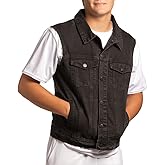 Innovative Design Group Classic Denim Vest for Men Vintage Button Front Sleeveless Jean Jacket Biker Coat for Summer S - 2XL