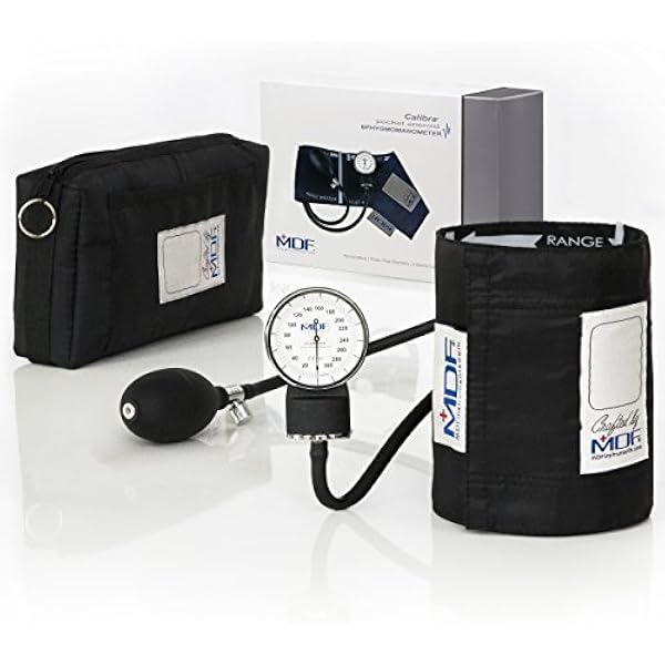 Amazon Com Mdf Calibra Aneroid Premium Professional Sphygmomanometer Blood Pressure Monitor With Adult Cuff Carrying Case Full Lifetime Warranty Free Parts For Life Black Mdf808m 11 Health Personal Care