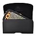 Kuteck® Black Leather Belt Holster Pouch Clip Fits For Samsung Galaxy S10E / s6 / s6 edge / s5 / s4 / s3 Otterbox / Lifeproof / Mophie Juice Pack Air/Plus Case On. Includes A Black Stylus Pen
