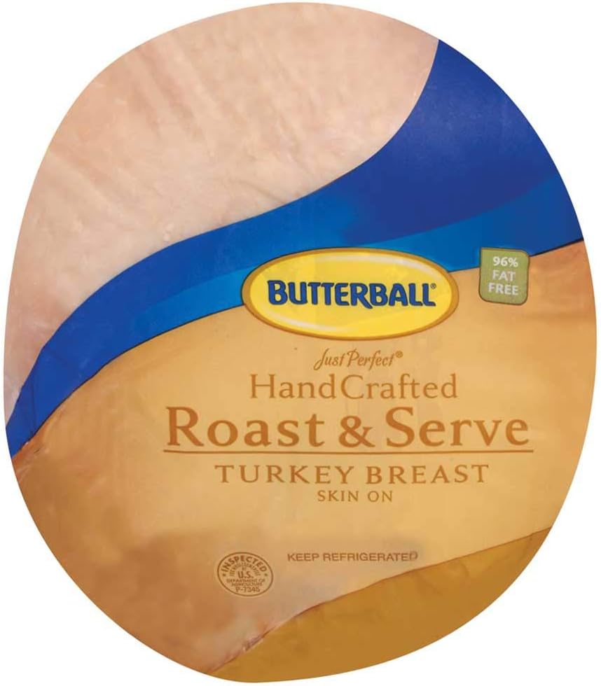 Butterball Just Perfect Hand Crafted Roast and Serve Skin On Turkey Breast, 9 Pound -- 2 per case.