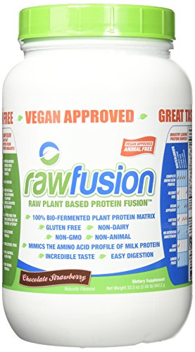 SAN Nutrition RawFusion Plant Protein Powder, Chocolate Strawberry, 2 Pounds SAN Nutrition RawFusion Plant Protein Powder, Chocolate Strawberry, 2 Pounds