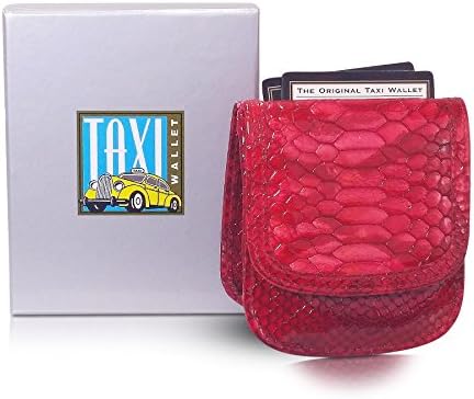 TAXI WALLET Ruby Small Folding LEATHER Minimalist Card Wallet for Women Coin Purse
