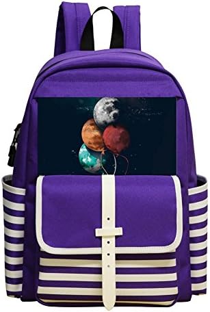 Small School Daypack For Kindergarten Boys Girls,Print Fly The Planet,Purple