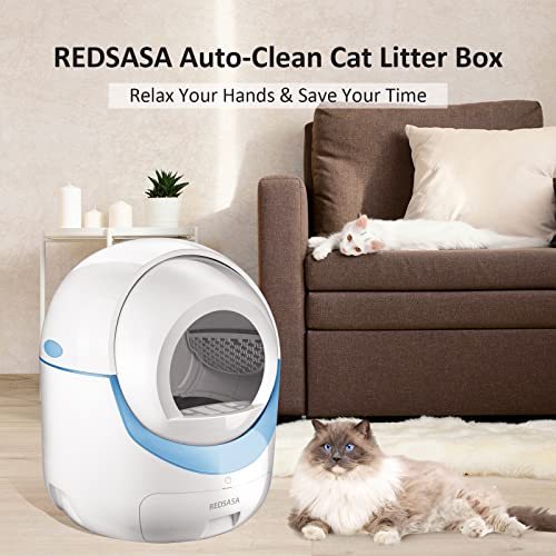 REDSASA Self Cleaning Cat Litter Box For Multiple Cats, Automatic Cat