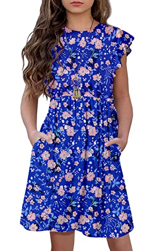 HOSIKA Girls Floral Boho Casual Sundress