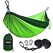 Kootek Camping Hammock Portable Indoor Outdoor Tree Hammock with 2 Hanging Straps, Lightweight Nylon Parachute Hammocks for Backpacking, Travel, Beach, Backyard, Hiking (Sky Blue/Blue, L)