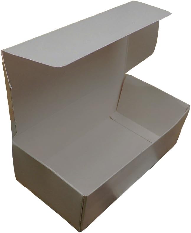 1/2 Pound White Paperboard Box, Candy Fudge Taffy, Pack of 25, by Online Monger