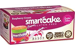 Smart Baking Company SmartCake, Sugar Free, Gluten Free, Low Carb, Keto Dessert (Raspberry Cream, 16 CT)