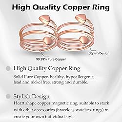 Feraco 2 Pcs Copper Magnetic Rings for