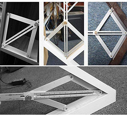 Bevel & Corner Protractor, Aluminium Alloy Corner Angle Finder,Miter Angle Measuring Ruler, Multi Angle Measurement Tool for Woodworking,Flooring Tile,DIY Lovers