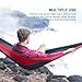 JBM Single Camping Hammock Portable Lightweight Hammock - Support 264lbs (Gray & Red)
