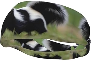 Alert Skunk Unique Customized Headbands for Men and Women - Stylish Sweat Bands for Running, Workout, and Sports